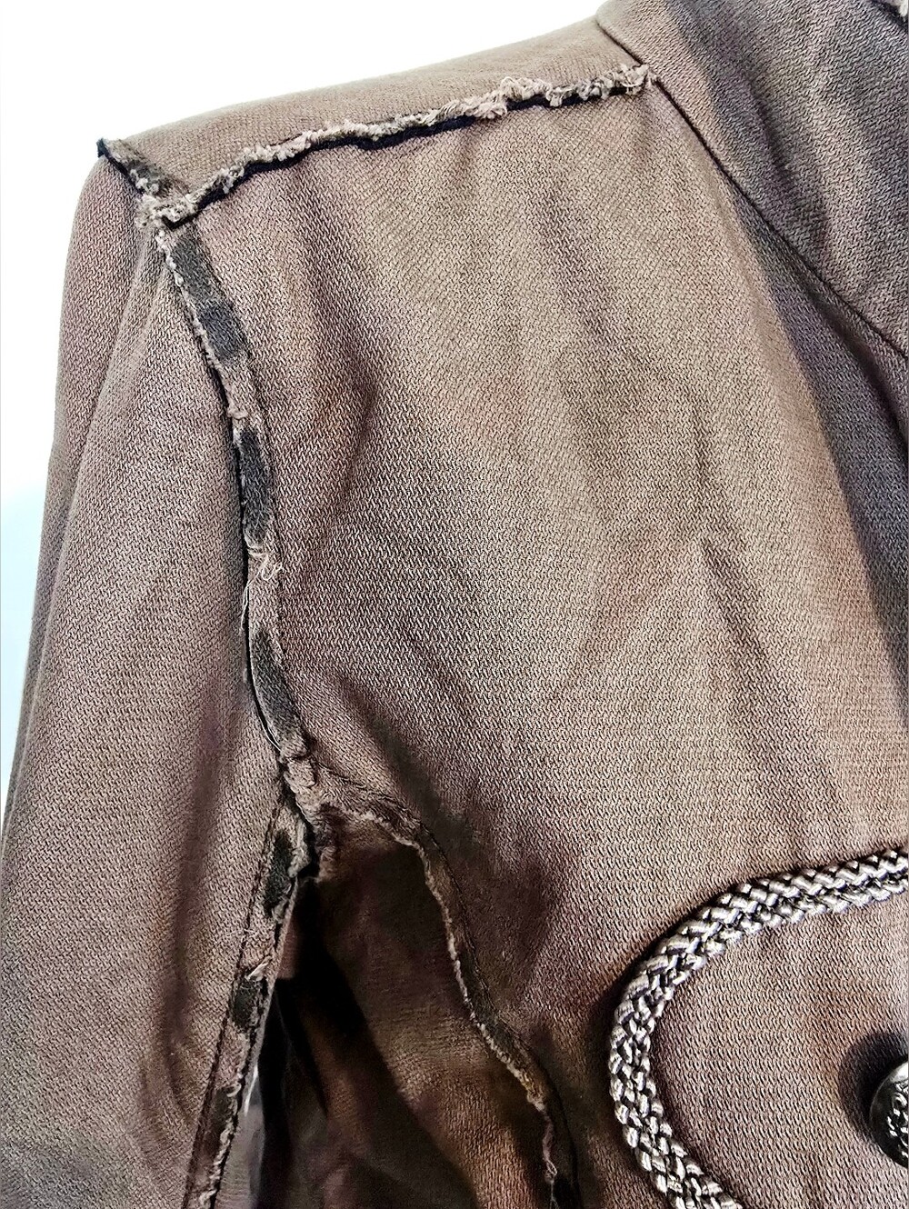 BKE Victorian Military Jacket Goth Steampunk Raw Edge Emo Grunge Punk Parade - Picture 6 of 12